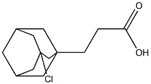 3-(3-chloro-1-adamantyl)propanoic acid Struktur