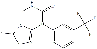 N'-methyl-N-(5-methyl-4,5-dihydro-1,3-thiazol-2-yl)-N-[3-(trifluoromethyl)phenyl]urea Struktur