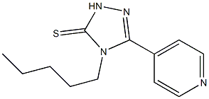 4-pentyl-3-(4-pyridyl)-4,5-dihydro-1H-1,2,4-triazole-5-thione Struktur