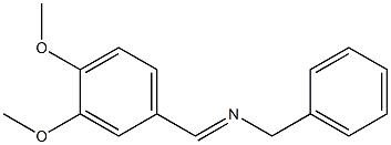 N-benzyl-N-(3,4-dimethoxybenzylidene)amine Struktur