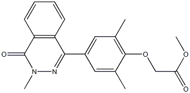 methyl 2-[2,6-dimethyl-4-(3-methyl-4-oxo-3,4-dihydrophthalazin-1-yl)phenoxy]acetate Struktur