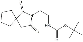 tert-butyl N-[2-(1,3-dioxo-2-azaspiro[4.4]non-2-yl)ethyl]carbamate Struktur