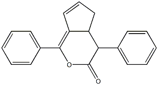 1,4-diphenyl-3,4,4a,5-tetrahydrocyclopenta[c]pyran-3-one Struktur