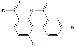 2-[(3-bromobenzoyl)amino]-4-chlorobenzenecarboxylic acid Struktur