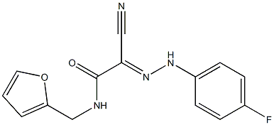 N1-tetrahydrofuran-2-ylmethyl-2-cyano-2-[2-(4-fluorophenyl)hydrazono]acetamide Struktur