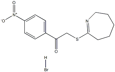 1-(4-nitrophenyl)-2-(3,4,5,6-tetrahydro-2H-azepin-7-ylthio)ethan-1-one hydrobromide Struktur