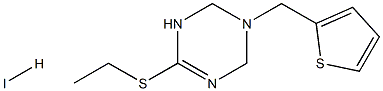 6-(ethylthio)-3-(2-thienylmethyl)-1,2,3,4-tetrahydro-1,3,5-triazine hydroiodide Struktur