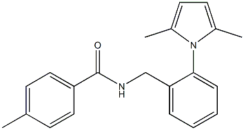 N-[2-(2,5-dimethyl-1H-pyrrol-1-yl)benzyl]-4-methylbenzenecarboxamide Struktur