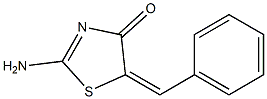 2-amino-5-benzylidene-4,5-dihydro-1,3-thiazol-4-one Struktur