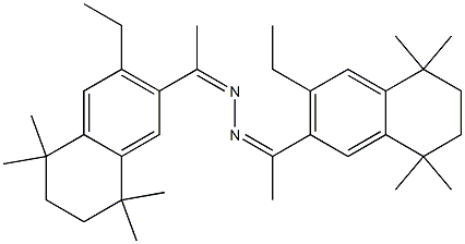 1,2-di[1-(3-ethyl-5,5,8,8-tetramethyl-5,6,7,8-tetrahydronaphthalen-2-yl)ethylidene]hydrazine Struktur