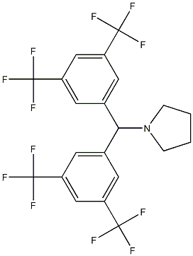 1-{di[3,5-di(trifluoromethyl)phenyl]methyl}pyrrolidine Struktur