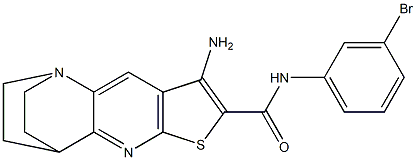 5-amino-N-(3-bromophenyl)-7-thia-1,9-diazatetracyclo[9.2.2.0~2,10~.0~4,8~]pentadeca-2,4(8),5,9-tetraene-6-carboxamide Struktur