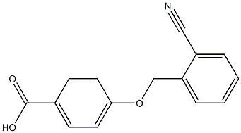 4-[(2-cyanobenzyl)oxy]benzoic acid Struktur