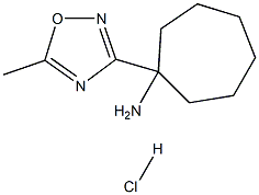 1-(5-methyl-1,2,4-oxadiazol-3-yl)cycloheptanamine hydrochloride Struktur