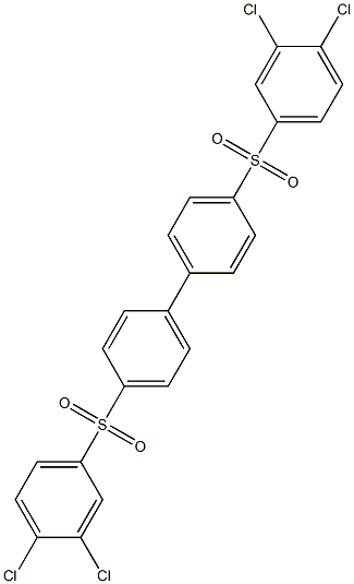 4,4'-bis[(3,4-dichlorophenyl)sulfonyl]-1,1'-biphenyl Struktur