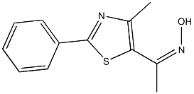 1-(4-methyl-2-phenyl-1,3-thiazol-5-yl)-1-ethanone oxime Struktur