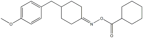 N-[(cyclohexylcarbonyl)oxy]-N-[4-(4-methoxybenzyl)cyclohexylidene]amine Struktur