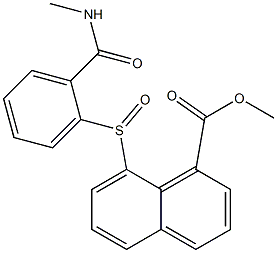 methyl 8-({2-[(methylamino)carbonyl]phenyl}sulfinyl)-1-naphthoate Struktur