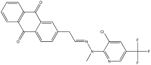 2-(9,10-dioxo-9,10-dihydro-2-anthracenyl)acetaldehyde N-[3-chloro-5-(trifluoromethyl)-2-pyridinyl]-N-methylhydrazone Struktur