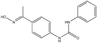 N-{4-[N-hydroxyethanimidoyl]phenyl}-N'-phenylurea Struktur