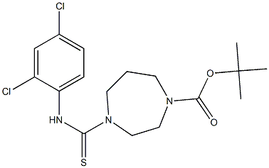 tert-butyl 4-[(2,4-dichloroanilino)carbothioyl]-1,4-diazepane-1-carboxylate Struktur