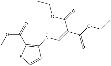 diethyl 2-({[2-(methoxycarbonyl)-3-thienyl]amino}methylidene)malonate Struktur