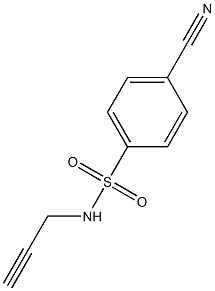 N1-prop-2-ynyl-4-cyanobenzene-1-sulfonamide Struktur