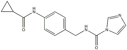 N-{4-[(cyclopropylcarbonyl)amino]benzyl}-1H-imidazole-1-carboxamide Struktur