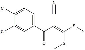 3,3-Bis(methylthio)-2-(3,4-dichlorobenzoyl)acrylonitrile Struktur