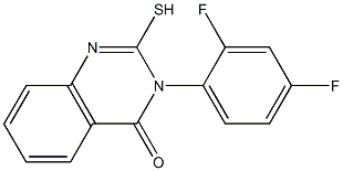 3-(2,4-difluorophenyl)-2-mercapto-3,4-dihydroquinazolin-4-one Struktur