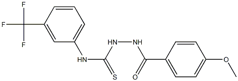 N1-[3-(trifluoromethyl)phenyl]-2-(4-methoxybenzoyl)hydrazine-1-carbothioamide Struktur