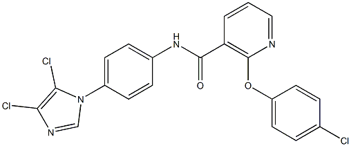 2-(4-chlorophenoxy)-N-[4-(4,5-dichloro-1H-imidazol-1-yl)phenyl]nicotinamide Struktur