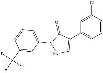 4-(3-chlorophenyl)-2-[3-(trifluoromethyl)phenyl]-1,2-dihydro-3H-pyrazol-3-one Struktur