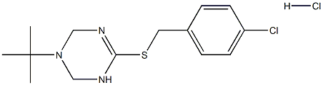 3-(tert-butyl)-6-[(4-chlorobenzyl)thio]-1,2,3,4-tetrahydro-1,3,5-triazine hydrochloride Struktur