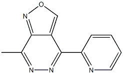 7-methyl-4-(2-pyridinyl)isoxazolo[3,4-d]pyridazine Struktur