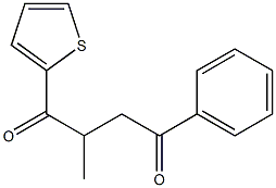 2-methyl-4-phenyl-1-(2-thienyl)butane-1,4-dione Struktur