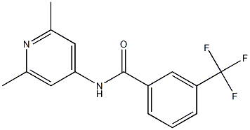 N-(2,6-dimethyl-4-pyridinyl)-3-(trifluoromethyl)benzenecarboxamide Struktur