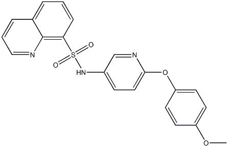 N8-[6-(4-methoxyphenoxy)-3-pyridyl]quinoline-8-sulfonamide Struktur