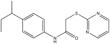 N1-[4-(sec-butyl)phenyl]-2-(pyrimidin-2-ylthio)acetamide Struktur