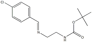 tert-butyl N-{2-[(4-chlorobenzylidene)amino]ethyl}carbamate Struktur