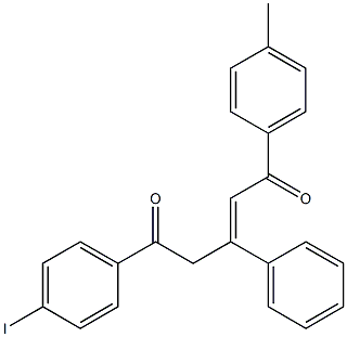 5-(4-iodophenyl)-1-(4-methylphenyl)-3-phenylpent-2-ene-1,5-dione Struktur