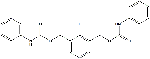 3-{[(anilinocarbonyl)oxy]methyl}-2-fluorobenzyl N-phenylcarbamate Struktur