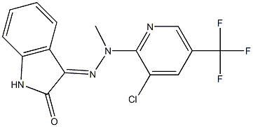 1H-indole-2,3-dione 3-{N-[3-chloro-5-(trifluoromethyl)-2-pyridinyl]-N-methylhydrazone} Struktur