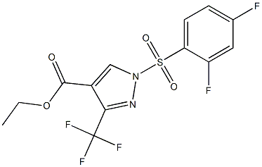 ethyl 1-[(2,4-difluorophenyl)sulfonyl]-3-(trifluoromethyl)-1H-pyrazole-4-carboxylate Struktur