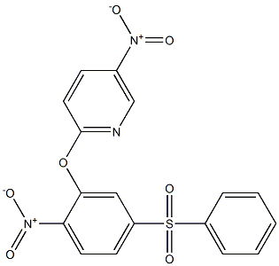 5-nitro-2-[2-nitro-5-(phenylsulfonyl)phenoxy]pyridine Struktur