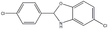 5-chloro-2-(4-chlorophenyl)-2,3-dihydro-1,3-benzoxazole Struktur