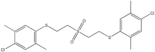 1-chloro-4-{[2-({2-[(4-chloro-2,5-dimethylphenyl)thio]ethyl}sulfonyl)ethyl]thio}-2,5-dimethylbenzene Struktur