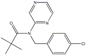 N-(4-chlorobenzyl)-2,2-dimethyl-N-(2-pyrazinyl)propanamide Struktur