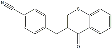 4-[(4-oxo-4H-1-benzothiin-3-yl)methyl]benzonitrile Struktur