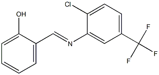 2-({[2-chloro-5-(trifluoromethyl)phenyl]imino}methyl)phenol Struktur